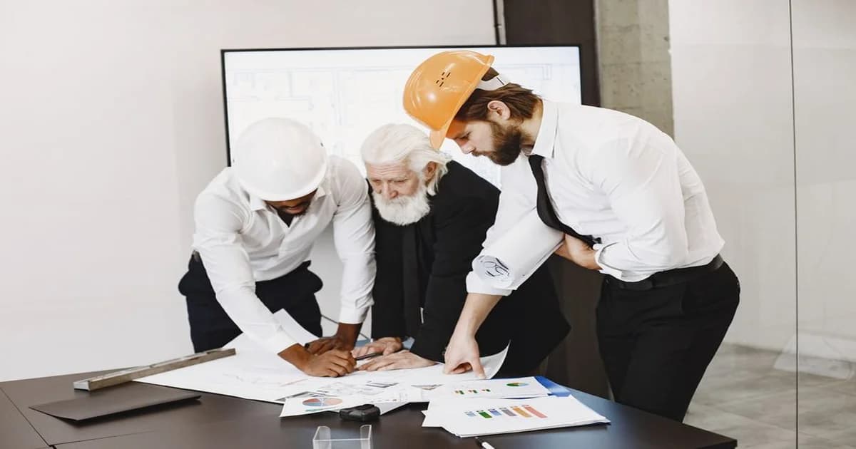 Gerente revisando tablero de indicadores en sala de reuniones con equipo anotando mejoras