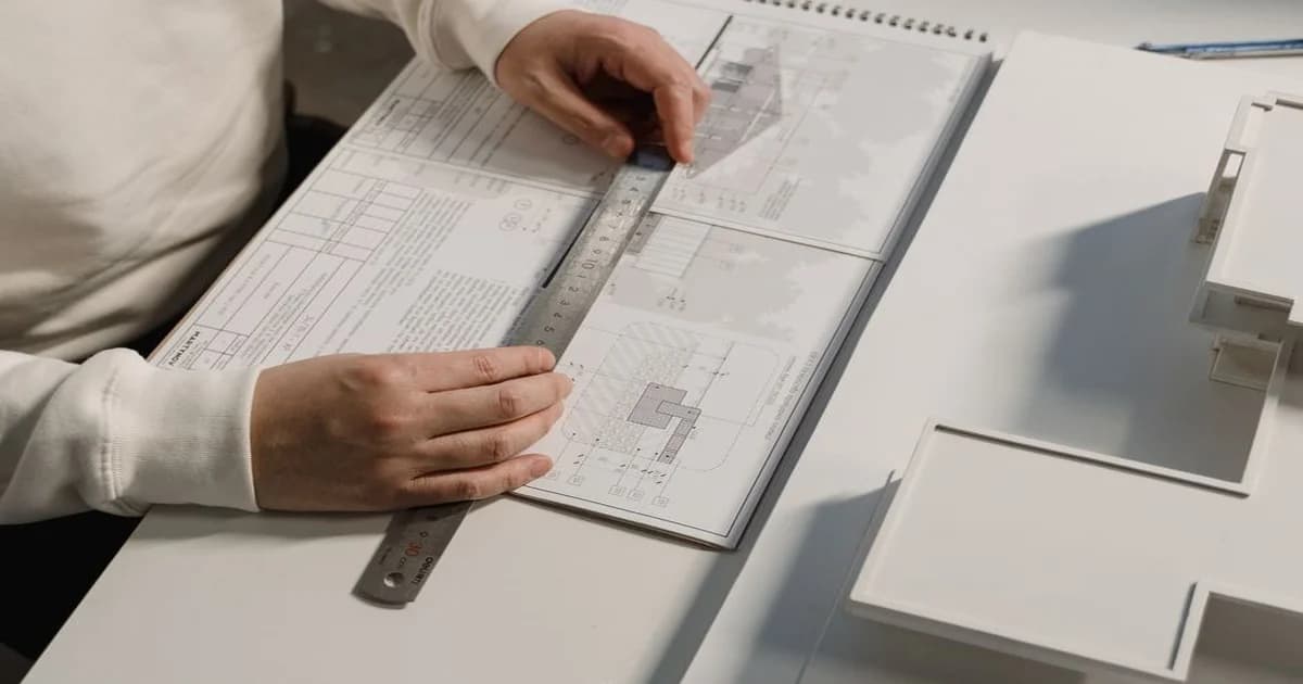 Gerente revisando un plan de proyecto en pantalla con su equipo alrededor de una mesa de trabajo